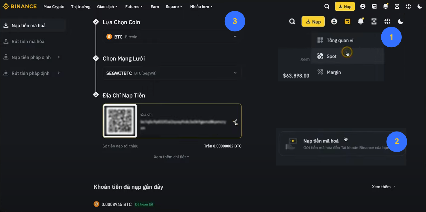Hướng dẫn cách nạp Bitcoin (BTC) từ Ví lạnh Ledger Nano X lên Sàn Binance  qua Ledger Live Desktop - DigiBit